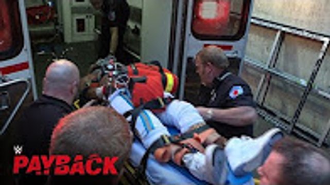 Enzo Amore receives medical attention at WWE Payback 2016 May 1, 2016