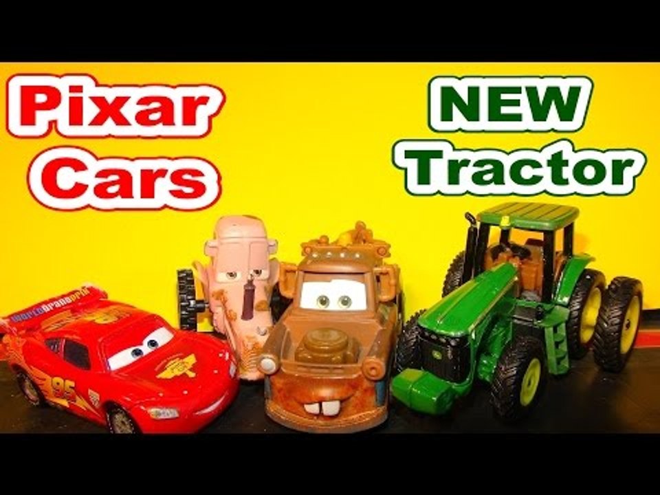 Pixar Cars John Deere Delivery to Radiator Springs with Lightning McQueen Mater and The Tractor