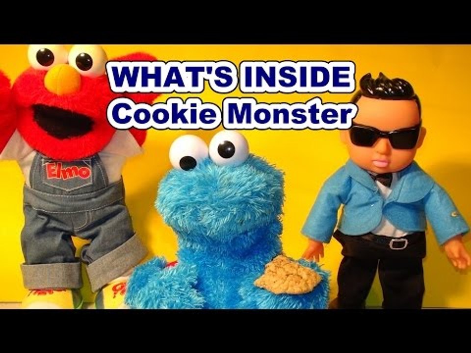 WHATS INSIDE Cookie Monster Count and Crunch with an ENDOSCOPE