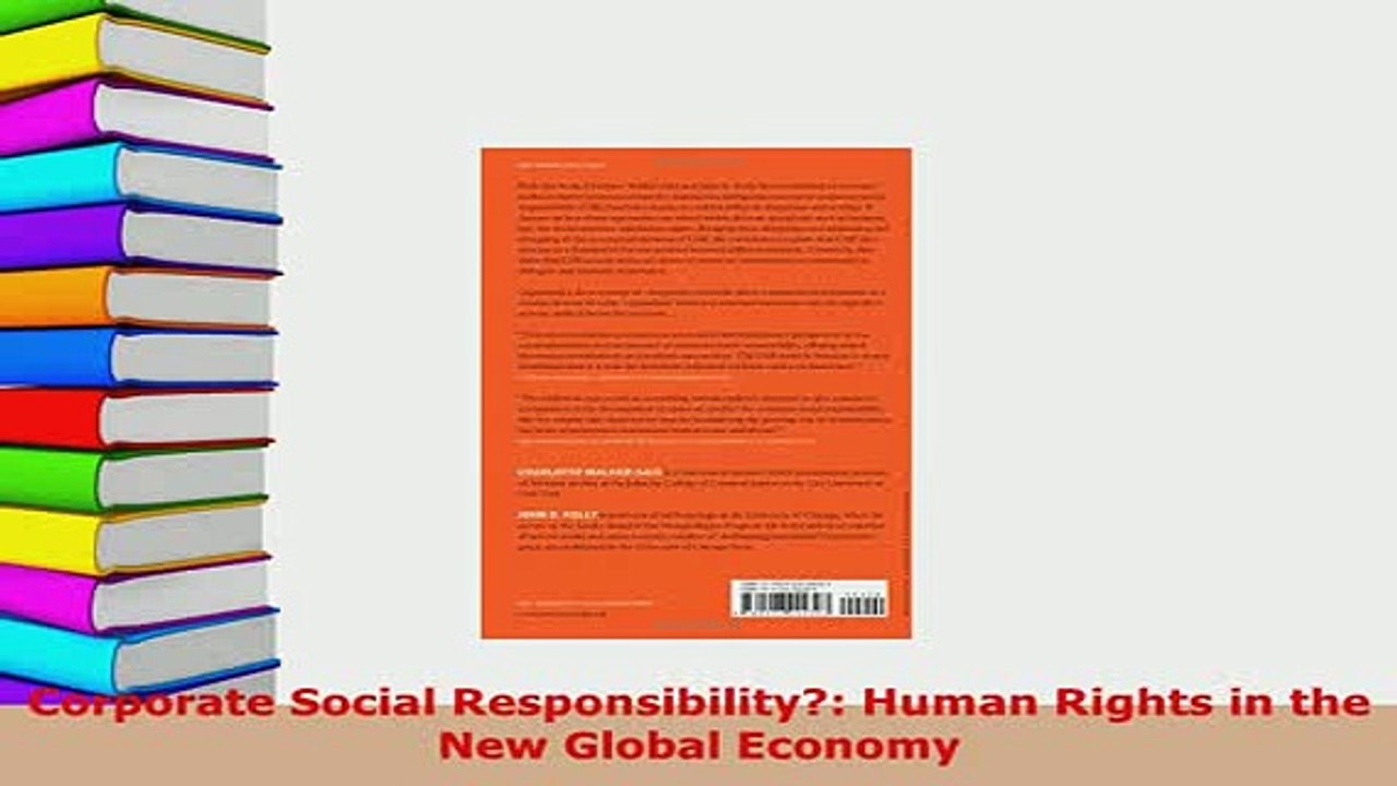 Download  Corporate Social Responsibility Human Rights in the New Global Economy  Read Online