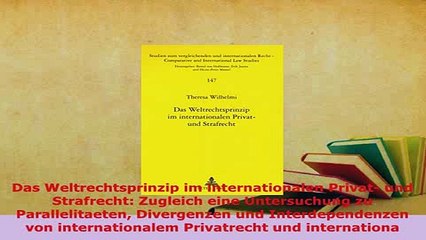 Download  Das Weltrechtsprinzip im internationalen Privat und Strafrecht Zugleich eine Free Books