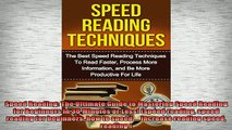 Downlaod Full PDF Free  Speed Reading The Ultimate Guide to Mastering Speed Reading for Beginners in 30 Minutes Full EBook