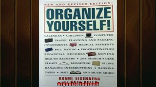 READ book  Organize Yourself  BOOK ONLINE