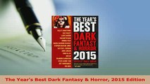 PDF  The Years Best Dark Fantasy  Horror 2015 Edition  EBook