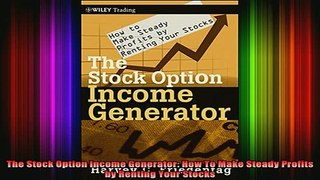 FREE EBOOK ONLINE  The Stock Option Income Generator How To Make Steady Profits by Renting Your Stocks Online Free