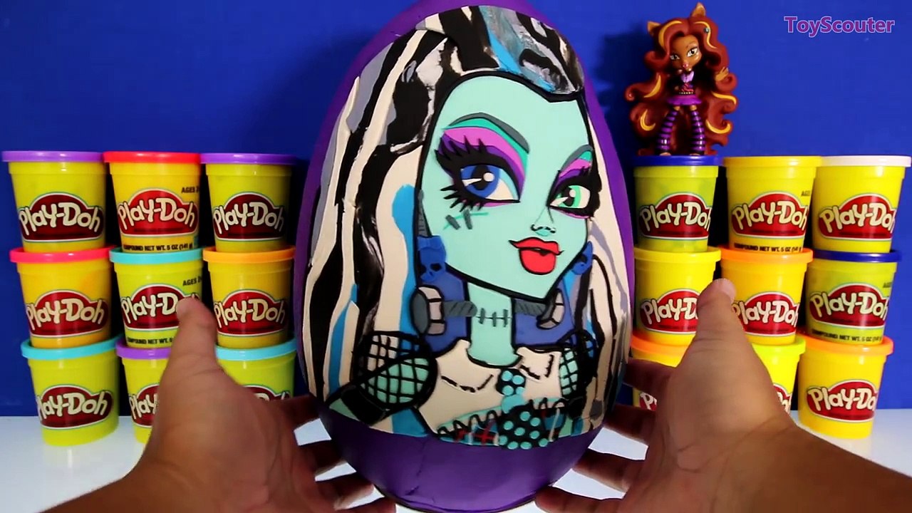GIANT FRANKIE STEIN Surprise Egg Play Doh - Monster High Toys Shopkins Minions MLP