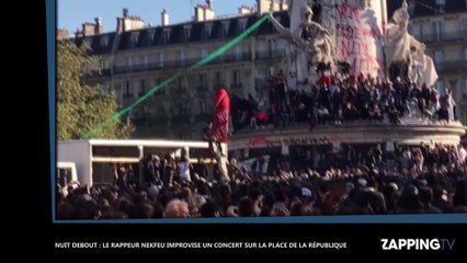 Nuit debout : Le rappeur Nekfeu improvise un concert sur la place de la République (vidéo)