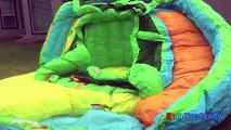 GIANT INFLATABLE SLIDE for kids Little Tikes 2 in 1 Wet 'n Dry Bounce Children play center