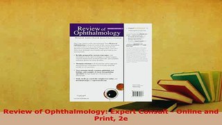 PDF  Review of Ophthalmology Expert Consult  Online and Print 2e Ebook