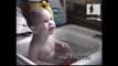 Cold baby shivers in sink tub | Cute | toddletale
