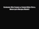 [Read Book] Karmann-Ghia Coupes & Convertibles (Car & Motorcycle Marque/Model)  EBook