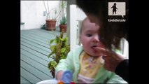 Baby tries lemon juice for the first time and makes a sour face | Babies and Food | toddle