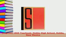 Download  Reprint 1965 Yearbook Hobbs High School Hobbs New Mexico Download Online
