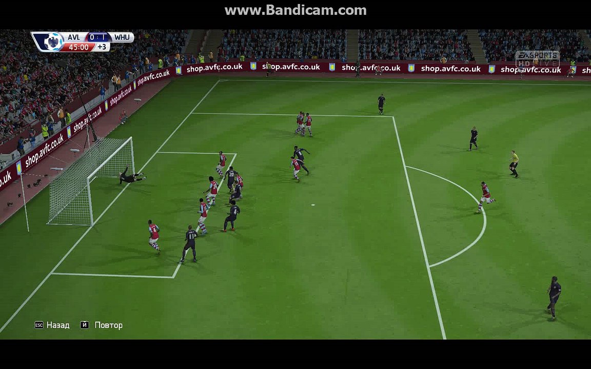 BPL 9 Тур. Астон Вилла - Вест Хэм. 0:1. Payet, 45+1'