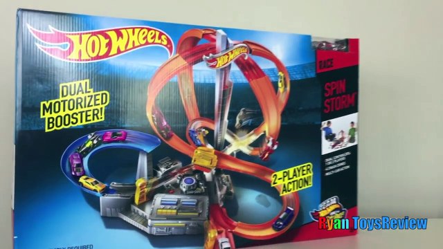 Hot Wheels Spin Storm Track Set Toy Cars For Kids Racing Tracks Family Fun Ryan ToysReview