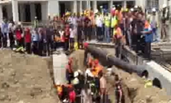 Hastane inşaatında göçük