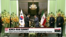 Korea-Iran summit produces 66 MOUs worth US$37 bil.