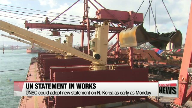 UNSC could adopt draft statement on N. Korea as early as Monday