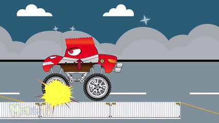 Inside Out Pixar Truck - Monster Trucks For Children - Kids Video