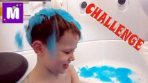 Цыфра ЧЕЛЛЕНДЖ в Джели Баф меняющий цвет игрушки в желейной ванной видео от Макса и Кати Gelli Baff CHALLENGE with toys
