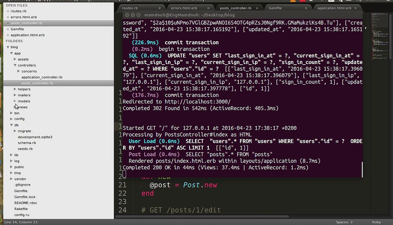 rails exception handler database storage