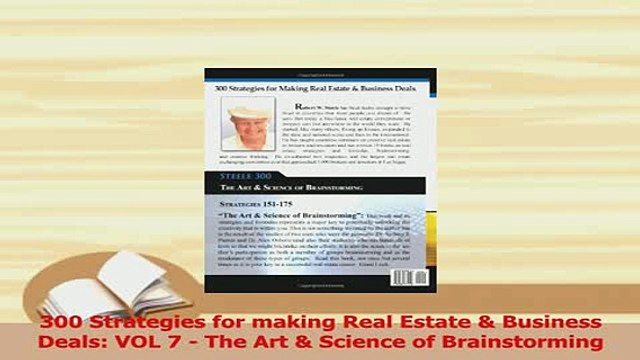 PDF 300 Strategies for making Real Estate Business Deals VOL 7 The Art Science of Read Online