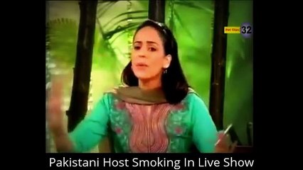 Pakistani Host Smoking In Live Show Video