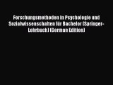 Ebook Forschungsmethoden in Psychologie und Sozialwissenschaften für Bachelor (Springer-Lehrbuch)