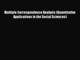 Ebook Multiple Correspondence Analysis (Quantitative Applications in the Social Sciences) Download
