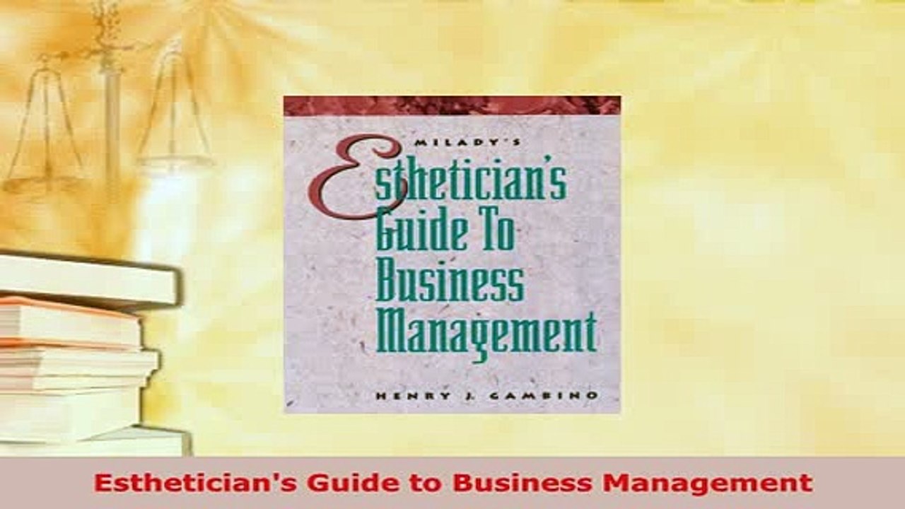 Download  Estheticians Guide to Business Management Download Online