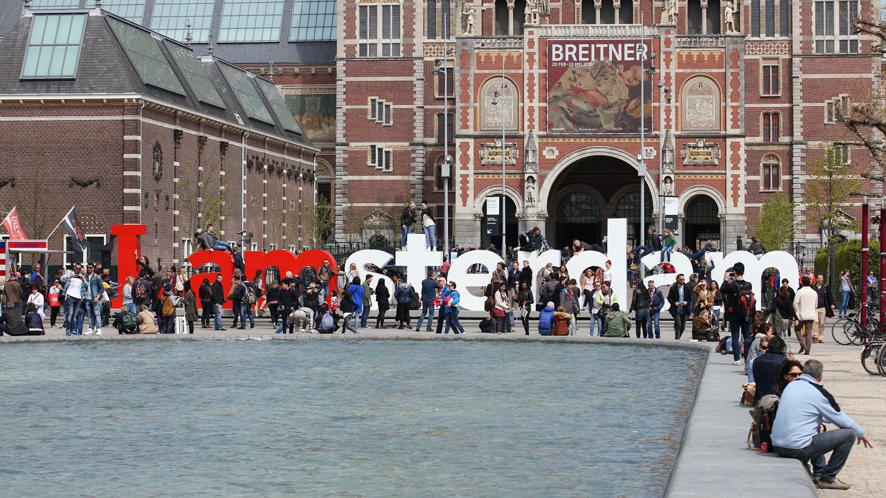 Iamsterdam Museumplein Amsterdam timelapse (HD)