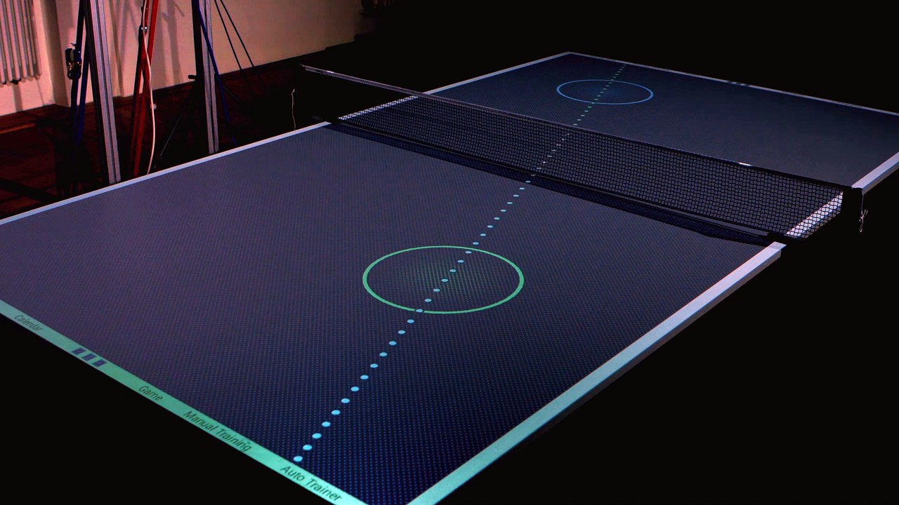Infos s'affichent sur la table de ping pong directement