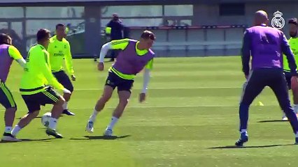 Cristiano Ronaldo completed Monday's training session with the group