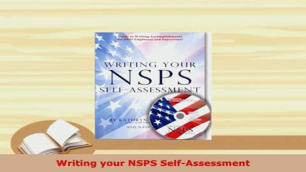 Download  Writing your NSPS SelfAssessment PDF Online