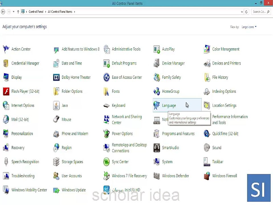 Add language to windows 8