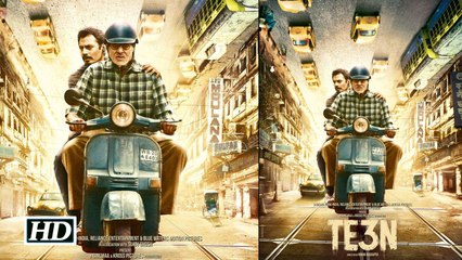 Big B Nawazuddin ride scooter in TE3N poster