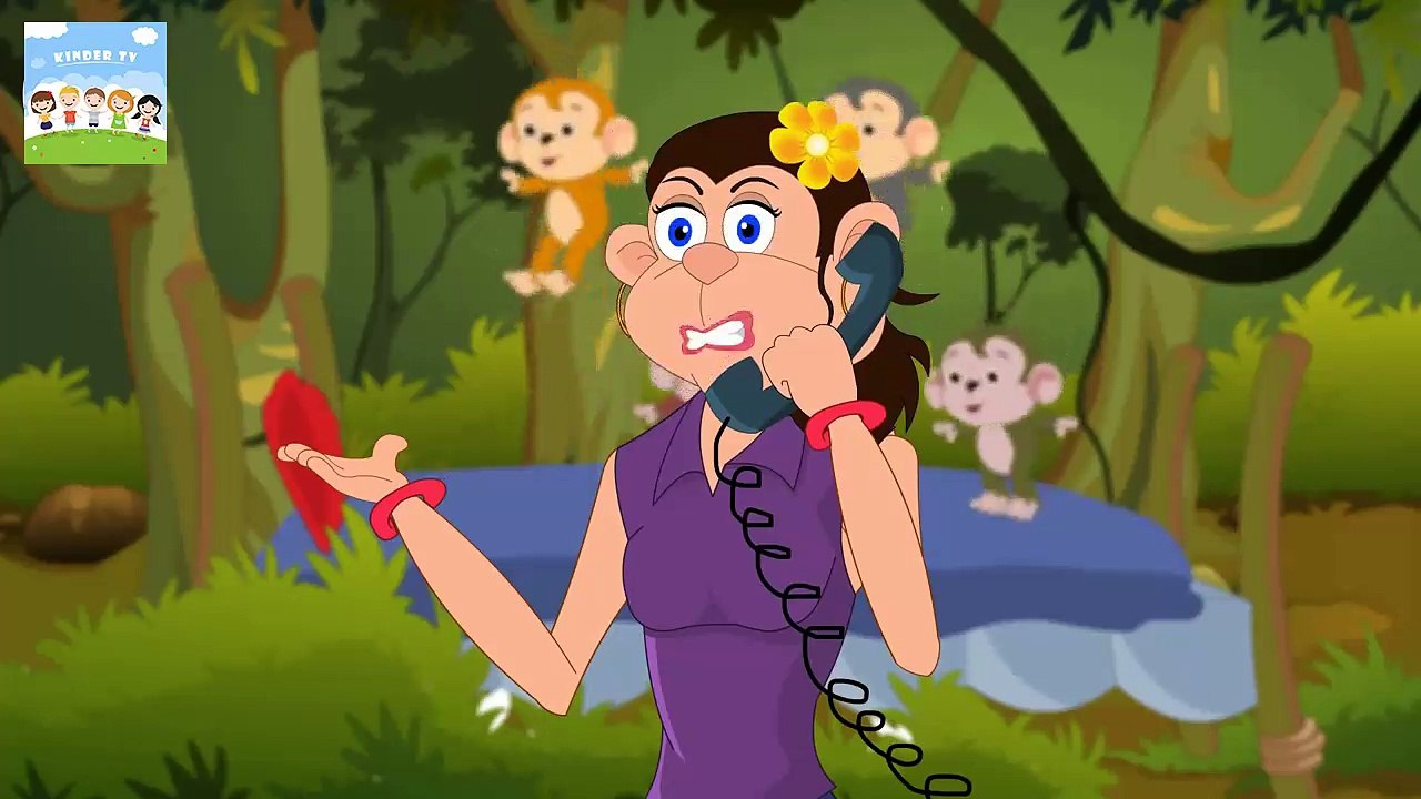 Five Little Monkey's in Urdu, Hindi | پانچ چھوٹے بندر | Urdu, Hindi Nursery Rhyme