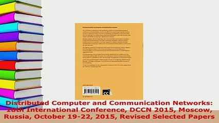 Download Video: PDF  Distributed Computer and Communication Networks 18th International Conference DCCN 2015  Read Online