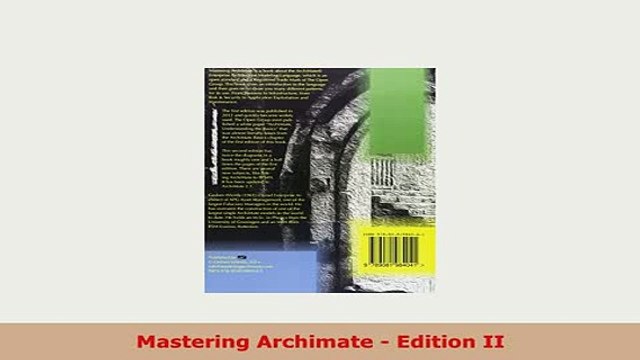 PDF Mastering Archimate Edition II Download Full Ebook