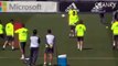 Cristiano Ronaldo da los pulgares para arriba en entrenamiento Real Madrid 05_02_2016