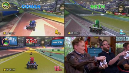Clueless Gamer: "Mario Kart 8" With Seth Rogen & Zac Efron  - CONAN on TBS