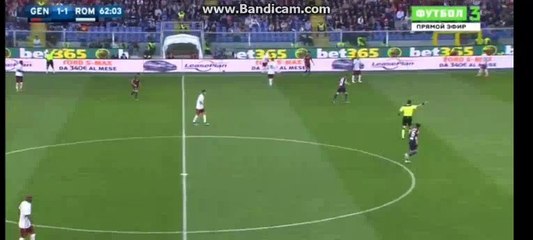 Radja Nainggolan Gets RED CARD Genoa 1-1 AS Roma 02-05-2016