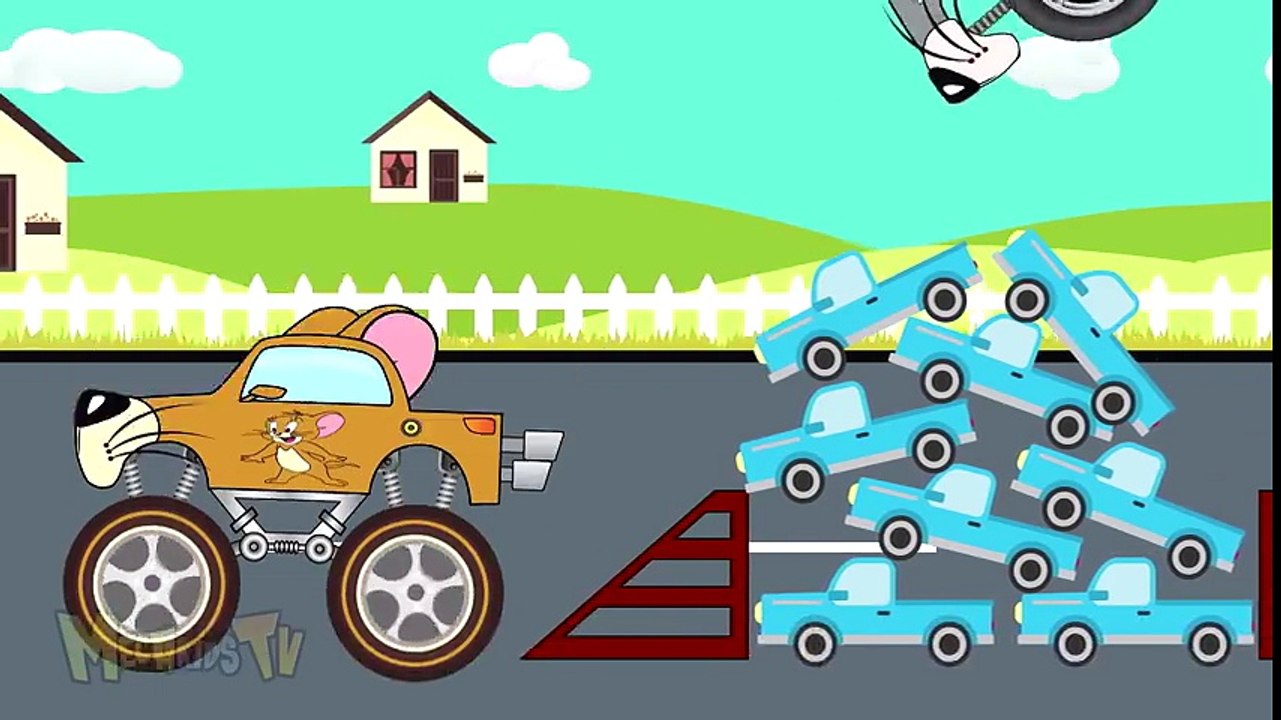 Tom And Jerry Cartoon - Monster Trucks For Children - Kids Video
