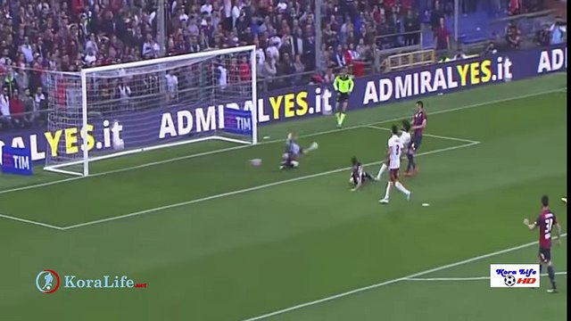 هدف محمد صلاح ضد جنوي ( اهداف مباراة روما وجنوي 3-2 ) الدوري الايطالي 2016