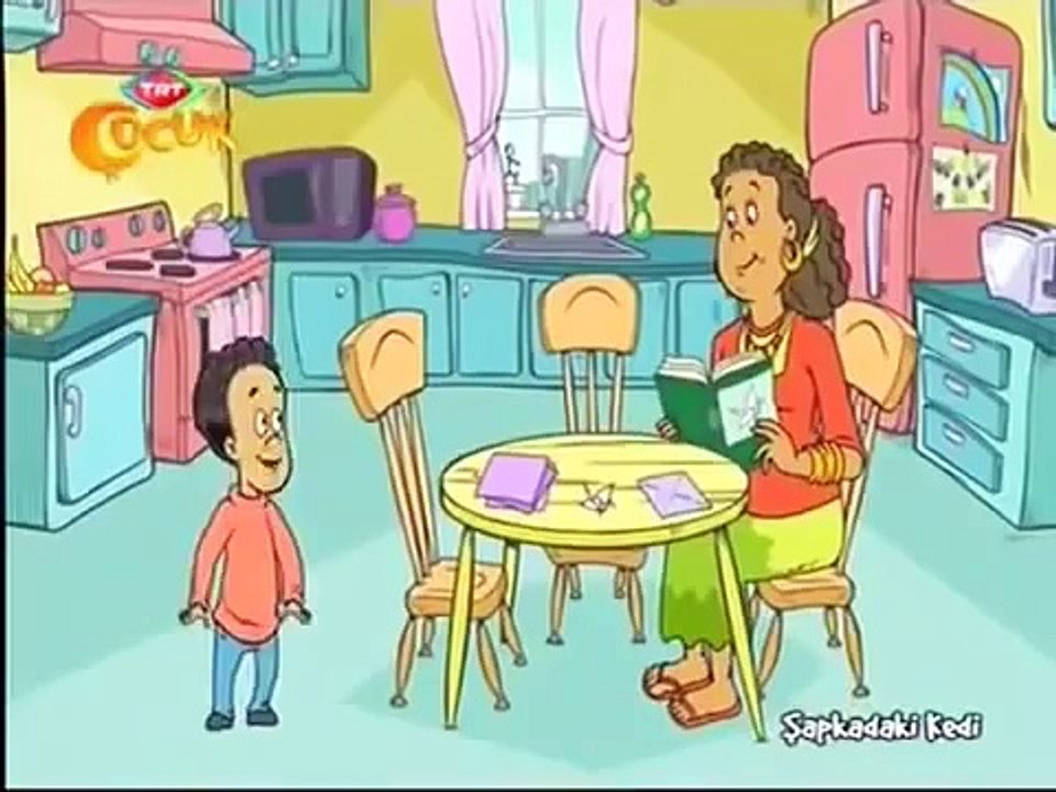 Şapkadaki Kedi Çizgi Film TRT Çocuk Kağıt peşinde