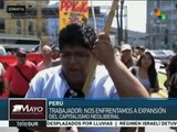 Perú: obreros rechazan a políticos neoliberales el Día del Trabajador