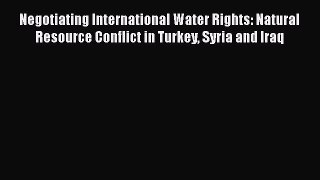Ebook Negotiating International Water Rights: Natural Resource Conflict in Turkey Syria and
