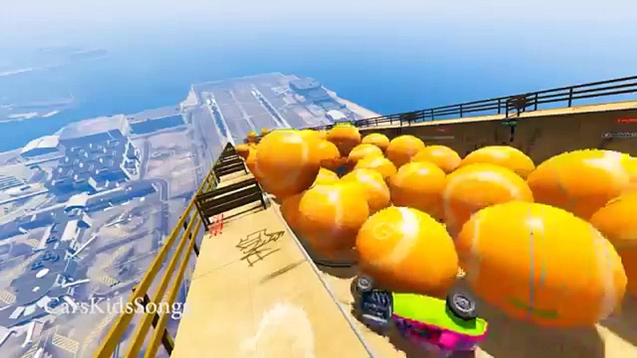 COLORFUL Muscle Cars for Kids with Spiderman! Cartoon for Children with Nursery Rhymes Songs