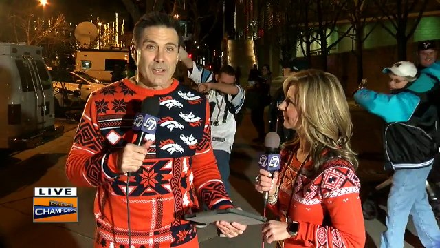Crazy characters at Super Bowl Media Night
