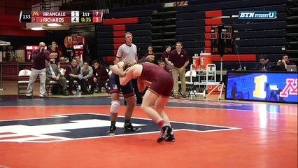 Minnesota Golden Gophers at Wisconsin Badgers Wrestling: 133 Pounds - Brancale vs. Taylor